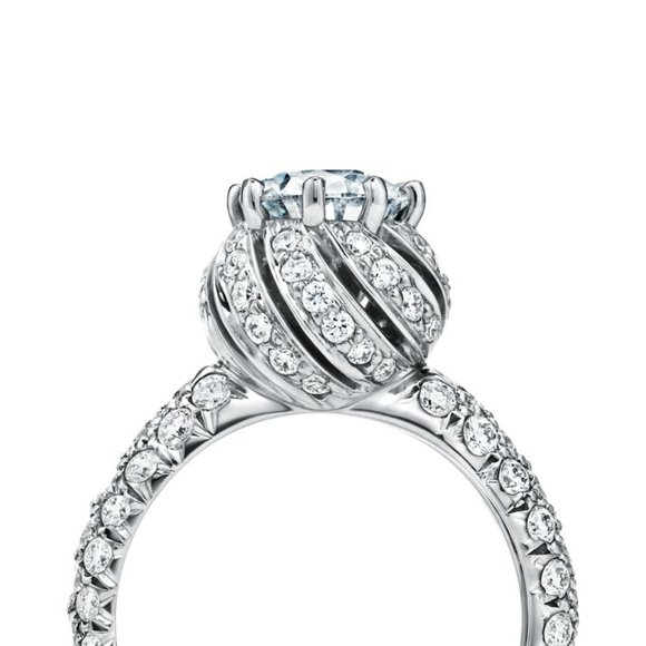 Tiffany & Co. Schlumberger Buds Round Brilliant Engagement Ring with a Diamond - Picture 6 of 11